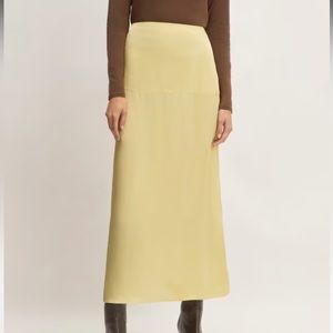 Everlane Hammered Satin Slip Skirt